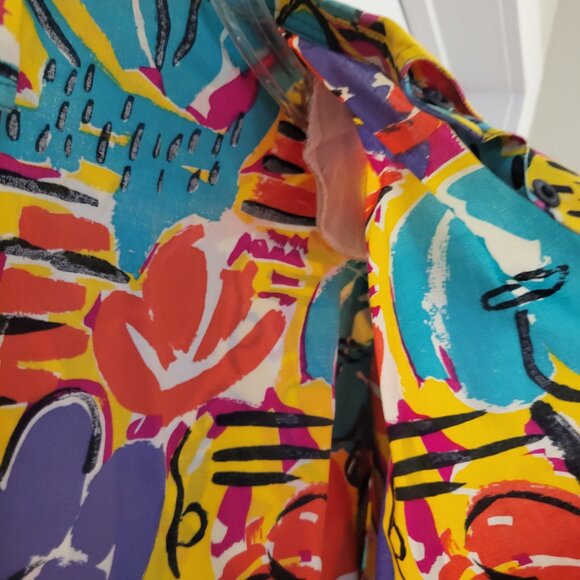 Vintage Retro-Print Vibrant Colourful Jaeger Set - Resortwear - Skirt and Blouse - Picture 7 of 16